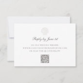 Carte Coquille côtière marine QR Pure réponse Mariage (Devant)