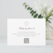 Carte Coquille côtière marine QR Pure réponse Mariage (Debout devant)