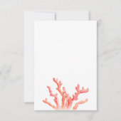 Carte Corail aquarelle mariage un côté art (Devant)