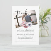 Carte Corail bleu Dusty Mariage de Merci de script Flora (Debout devant)