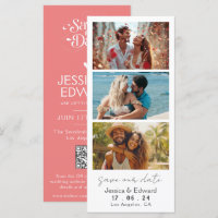 Corail Léger Enregistrer La Date Photo Booth Qr Co