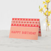 Carte Corail Rose Et Brown Rusteux (Fleur jaune)