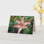 Carte Coral Lily Sympathy (Fleur jaune)