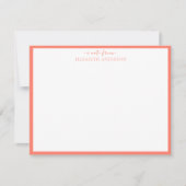 Carte Coral rose classique Bordure (Devant)