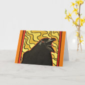 CARTE ''CORBEAU'' (Fleur jaune)