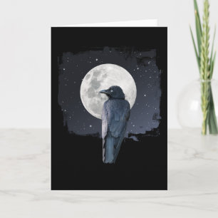 Carte Corbeau de la forêt Lune froide