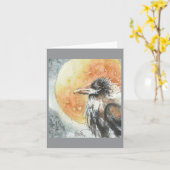 Carte Corbeau de minuit par Sherry (Fleur jaune)
