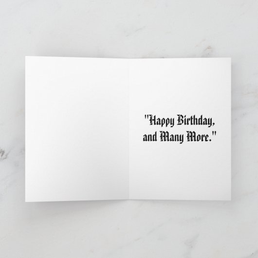 Carte Corbeau & Parchemin Ancien Gothique Humoristique A (Intérieur)