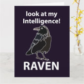 Carte Corbeau Regarde Mon Intelligence Corbeau (Fleur jaune)