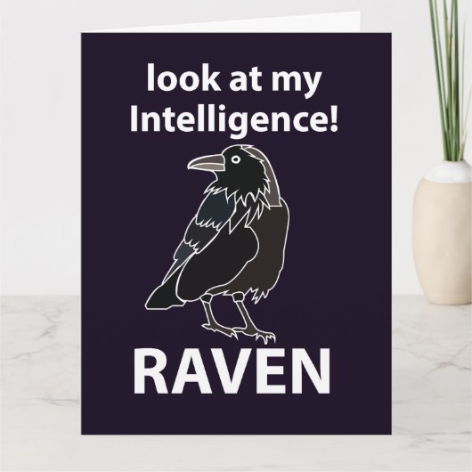 Carte Corbeau Regarde Mon Intelligence Corbeau (Devant)