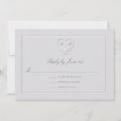 Carte Corde d'Ancre nautique classique RSVP Mariage répo (Devant)