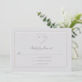 Carte Corde d'Ancre nautique classique RSVP Mariage répo (Debout devant)