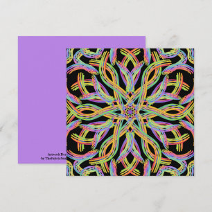 Carte Corde de motif d'art en couleur arc-en-ciel