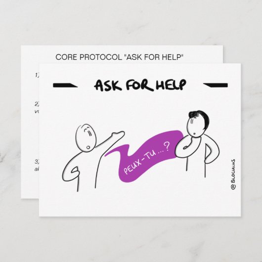 Carte Core Protocol : Ask For Help (Devant / Derrière)