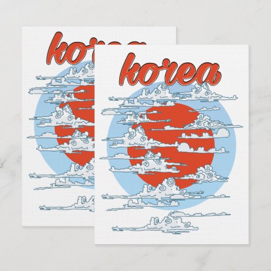 Carte Corée (Devant / Derrière)