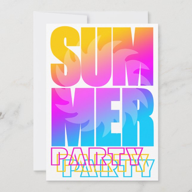 Carte Corey Tiger 80s Summer Sun (Devant)