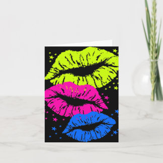 Carte Corey Tiger 80s Vintage Lips & Stars Kisses