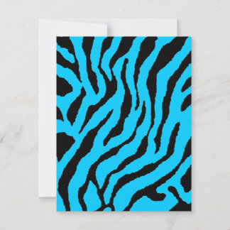 Carte Corey Tiger Rayures Tigre 80s (Bleu)