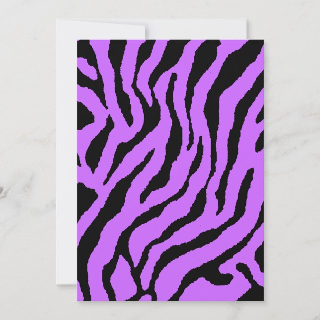 Carte Corey Tiger Rayures Tigre 80s (Violet) (Devant)