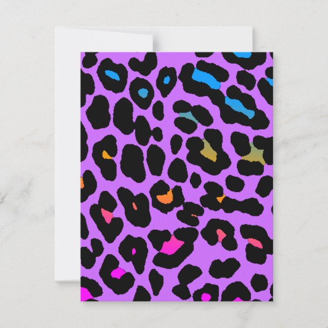 Carte Corey Tiger Taches de Léopard 80s (Violet) (Devant)