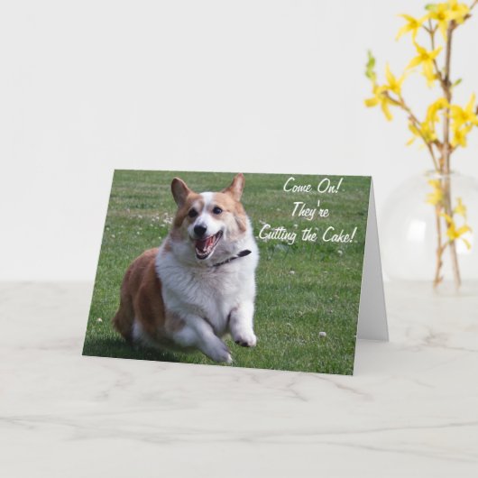 Carte Corgi (Fleur jaune)