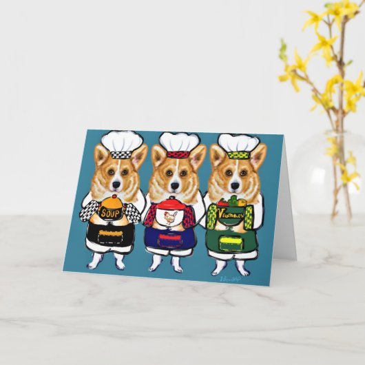 CARTE CORGI (Fleur jaune)
