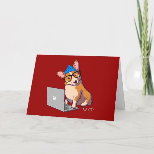 Carte Corgi 2 de hippie (Devant)