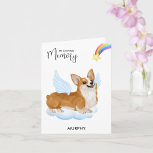 Carte Corgi Angel Chien Memorial Animal Perdre la sympat
