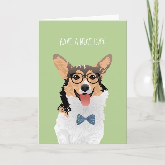 Carte Corgi blanc bronzage noir doux de Gallois de (Devant)