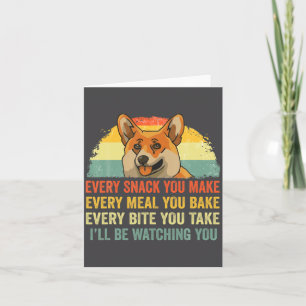 Carte Corgi Chaque Collation Que Vous Ferez Je Serai Le 