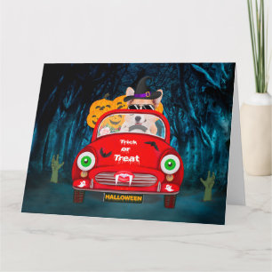 Carte Corgi Chien Conduisant une Voiture Épouvantable Ha