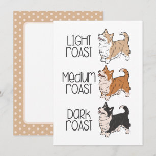 Carte Corgi Chien et Café