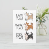 Carte Corgi Chien et Café (Debout devant)
