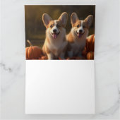 Carte Corgi Chiot Automne Délice Citrouille  (Intérieur)