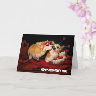 Carte Corgi couple Valentine card