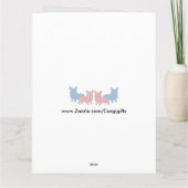 Carte Corgi d'anniversaire drôle avec os (Dos)