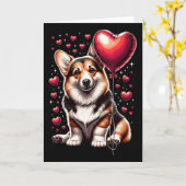 Carte Corgi Dog Valentine's Day Dog Owner Valentine 1  (Fleur jaune)