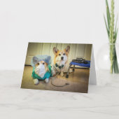 Carte Corgi Dr et infirmière Feel Better Bip Card (Devant)