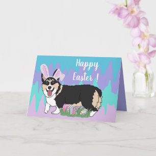 Carte Corgi gallois de Pâques