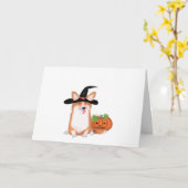 Carte Corgi Halloween (Fleur jaune)