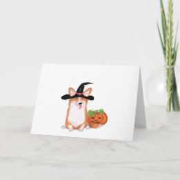 Carte Corgi Halloween