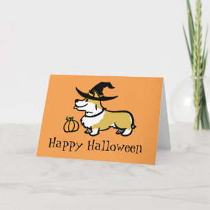 Carte Corgi Halloween- Witch