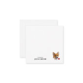 Carte Corgi Love Note (Devant/Arrière en situation)