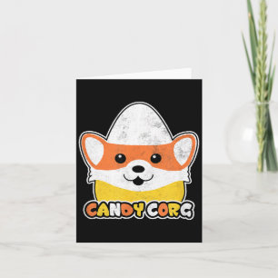 Carte Corgi Maïs en Bonbons Corgi Chien Halloween Bonbon