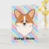 Carte Corgi Maman (Fleur jaune)
