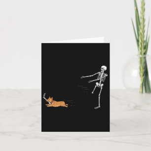 Carte Corgi méchant chien drôle squelette Halloween