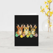 Carte Corgi Pâques (Fleur jaune)