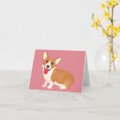 Carte Corgi (Pembroke Welsh) (Fleur jaune)