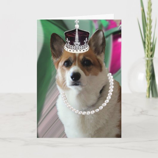 Carte corgi princesse (Devant)