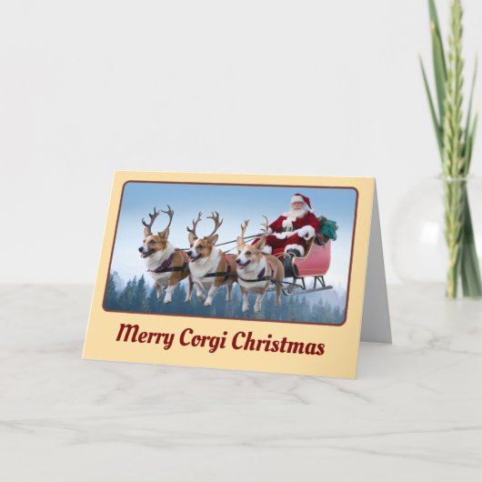 Carte Corgi Reindeer (Devant)